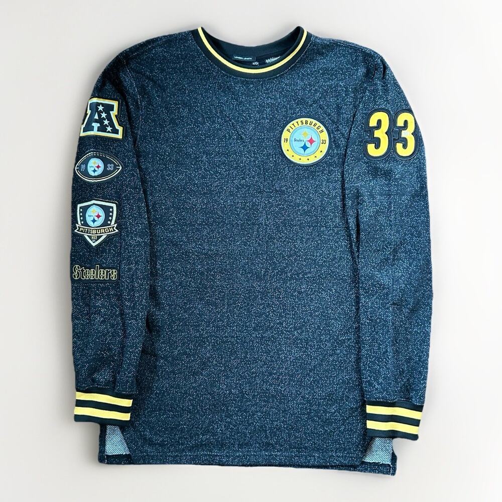 NEW Pittsburgh Steelers Shirt Mens Med Long Length NFL Team Apparel Long Sleeve